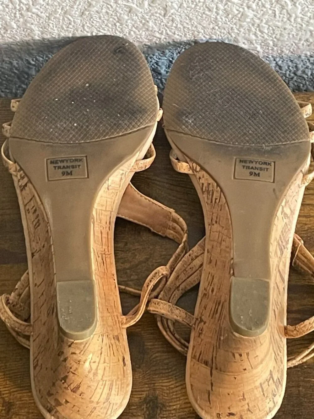 New York Transit Cork Sandals – Size 9M (Visible Wear)